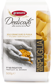 Granoro Dedicato Rigatoni Pasta, Bronze  #183, 1.1lb | 500g