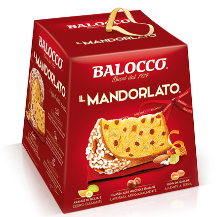 Balocco il Mandorlato Panettone with Almonds and Sugar, 1000g