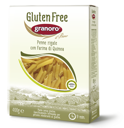 Granoro Gluten Free Penne Rigate, Quinoa Flour, #477, 14.1 oz | 400g