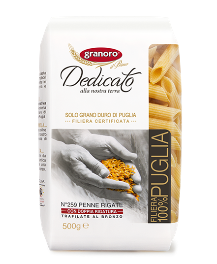 Granoro Dedicato Penne Rigate Pasta #259, 1.1lb | 500g