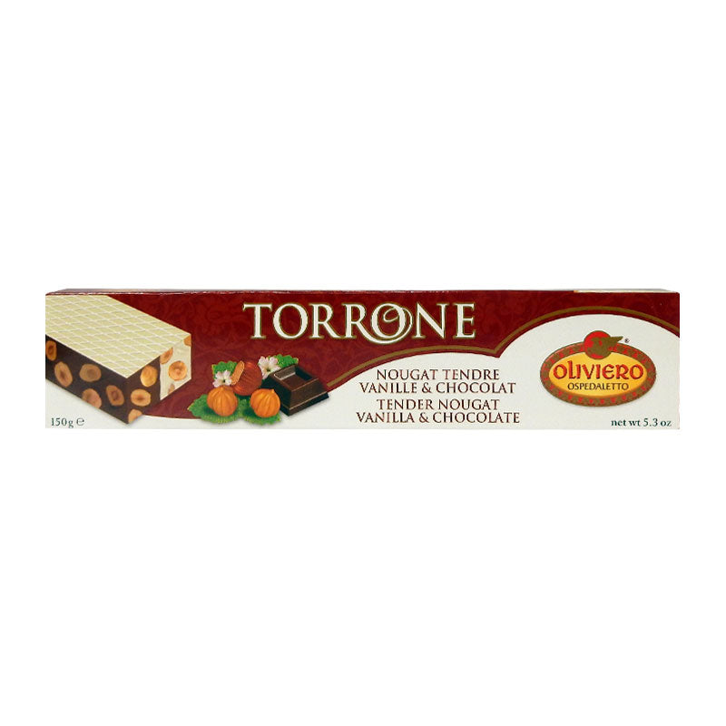 Oliviero Torrone with Vanilla and chocolate Nougat Bar, 150g