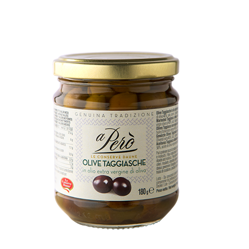 Pero Taggiasche Olives in Extra Virgin Olive Oil, 6.3oz | 180g