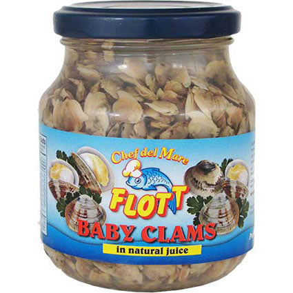 Flott Whole Baby Clams In Natural Jucie Jar 9.5 oz