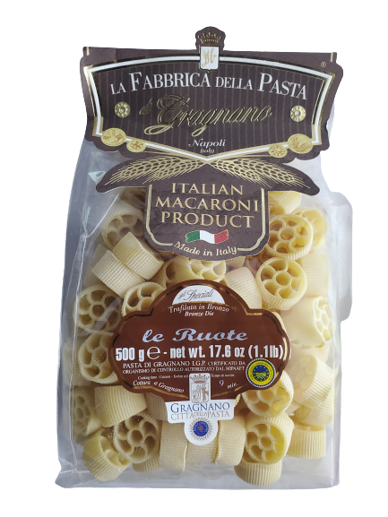 La Fabbrica Della Pasta Wheel Shape, Le Ruote Pasta, #738, 17.6 oz | 500gr