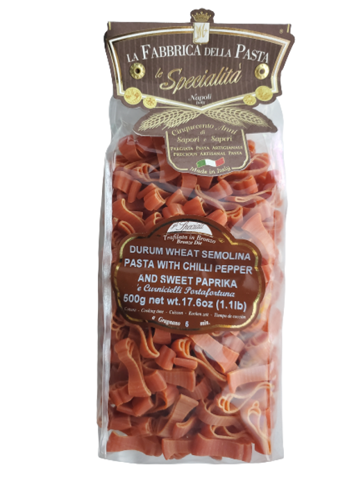La Fabbrica Della Pasta Curnicielli Portafortuna Peperoncino, #590, 17.6 oz | 500g