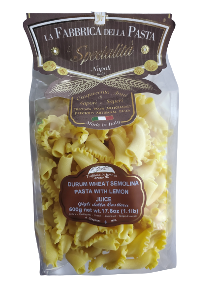 La Fabbrica Della Pasta Gigli Della Costiera Lemon Flavor Pasta, #L771, 17.6 oz | 500gr
