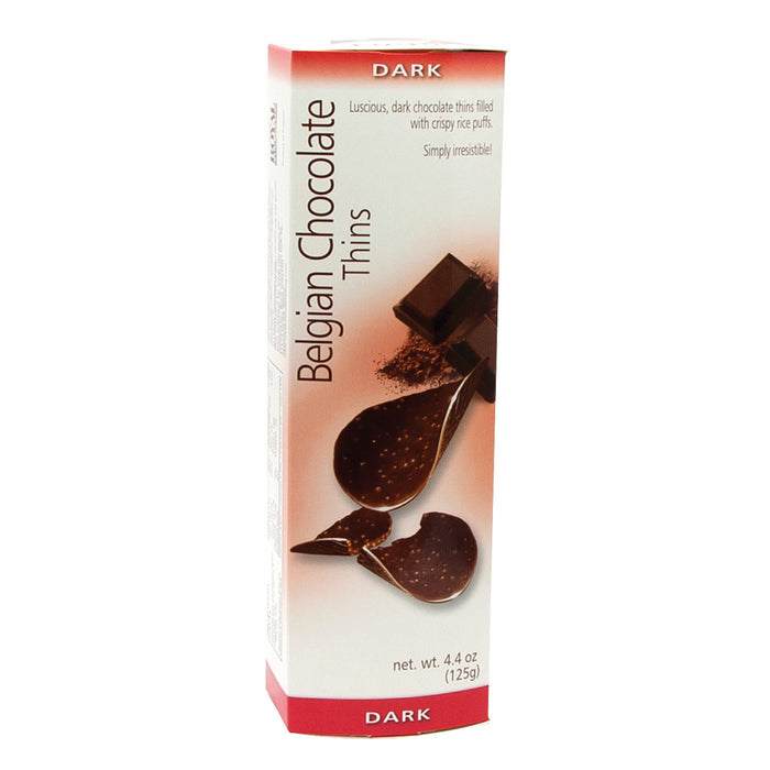 Belgian Chocolate Thins, Dark Chocolate, 4.4 oz | 125g