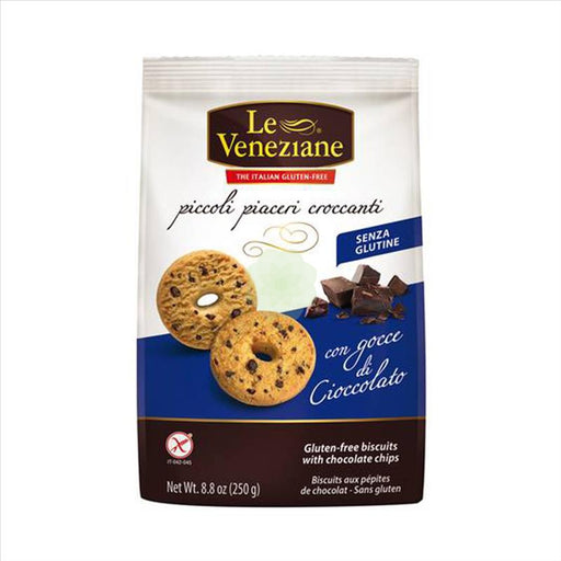 Le Veneziane Gluten Free Cookies with Chocolate Chip, 8.8 oz | 250g