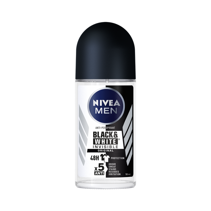 Nivea Men Black & White Original Anti-Perspirant Deodorant Roll on, 1.6 oz | 50 ml