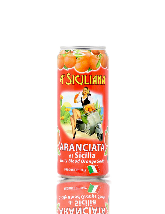 A' Siciliana Sicilian Aranciata, Sicilian Blood Orange Soda, 4 x 330ML