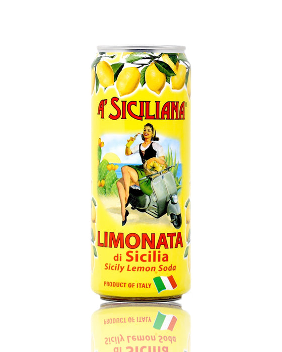 A' Siciliana Sicilian Limonata, Lemon Soda, 4 x 330ML