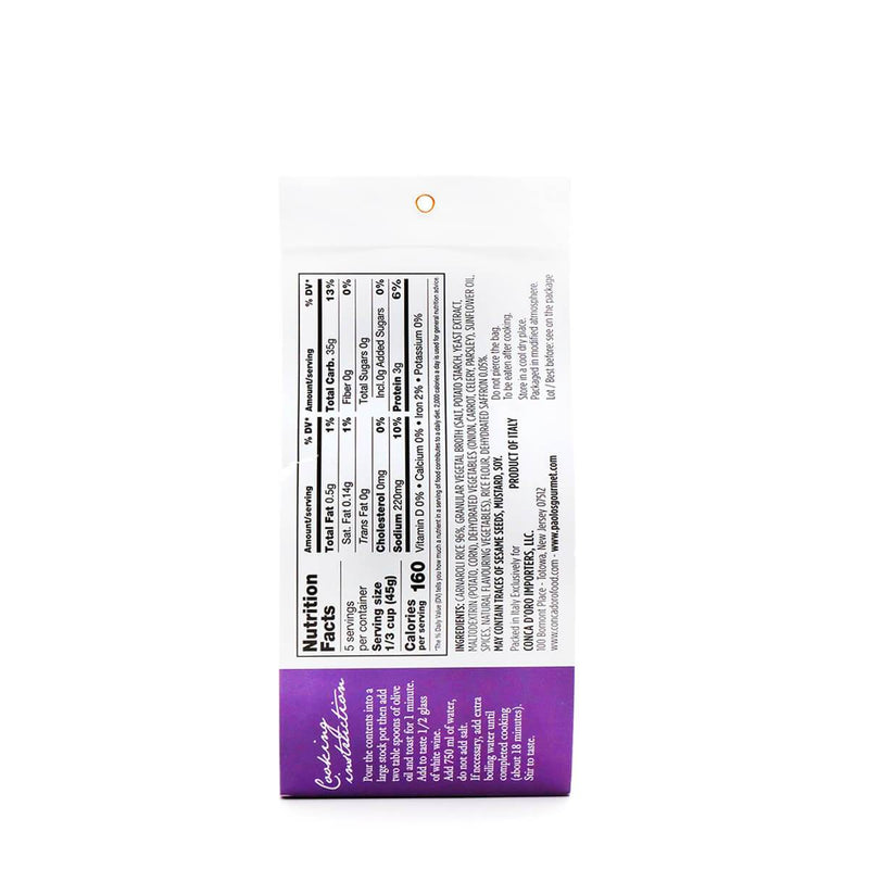 Paolo's Risotto Saffron, Made in Italy, 8.8 | 250g