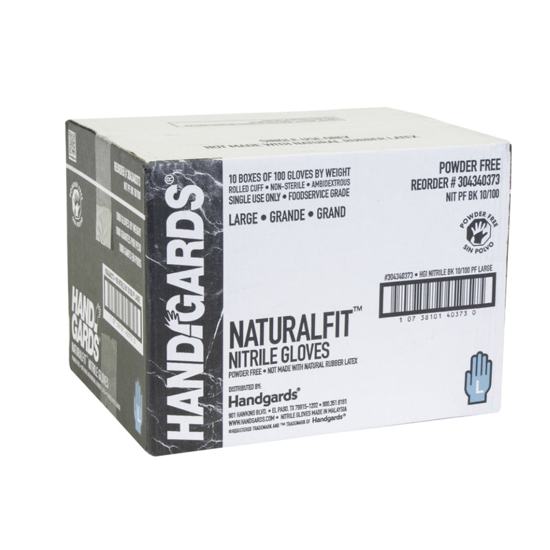 Handgards Black Powder Free Disposable Nitrile Gloves- 1000 Per CASE