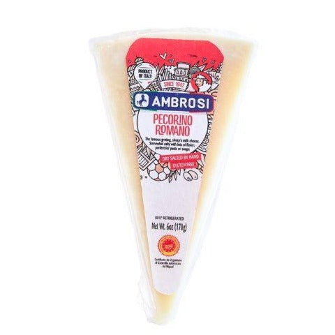 Ambrosi Pecorino Romano Cheese Wedge, 7 oz