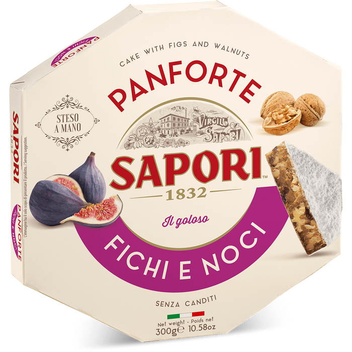 Sapori Panforte Fichi e Noci, Panforte With Fig and Walnuts, 10.58 oz
