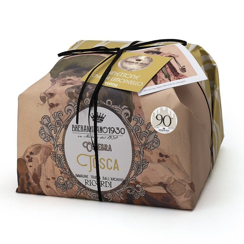 Breramilano Panettone al Limoncello, Ricordi Hand Wrapped, 35.2 oz | 1 kg