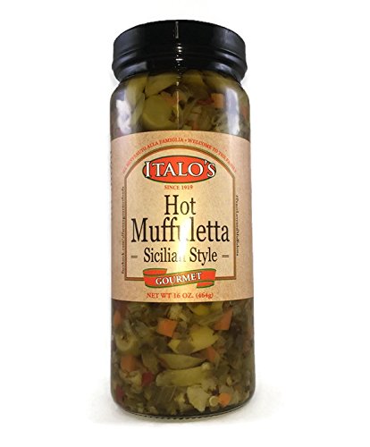 Italo's Hot Muffuletta Sicilian Style Olive Salad, 16 oz | 454g