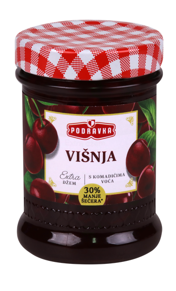 Podravka Jam Extra Sour Cherry, Visnja, 11.3 oz | 320g