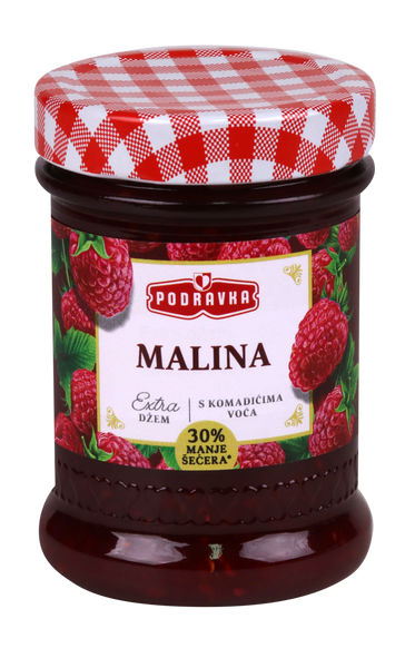 Podravka Jam Extra Raspberry, Malina, 11.3 oz | 320g