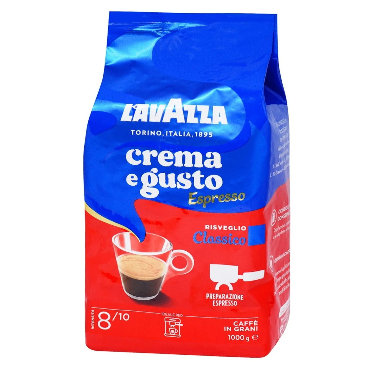  Lavazza medium roast Crema e Gusto Ground Coffee, Italian  Espresso, 8.8-Ounce Brick : Everything Else