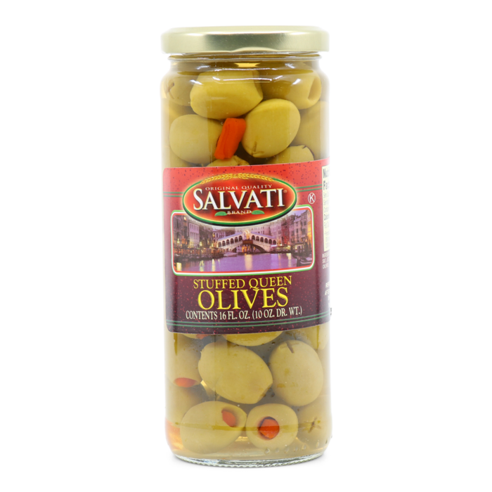 Salvati Stuffed Queen Olives with Pimento, 16 oz