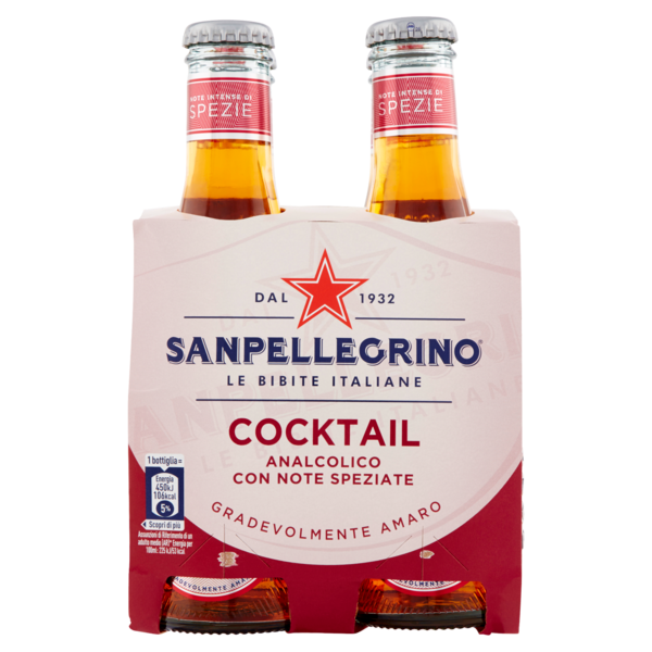 San Pellegrino Cocktail, 4 pack x 6.75 fl oz, Glass
