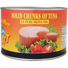 Flott Solid Chunk Tuna in olive oil Tin, 60 oz | 1700g