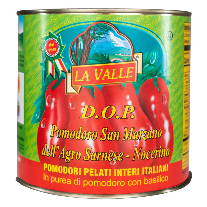 La Valle  D.O.P San Marzano Tomato Italian Peeled Tomatoes, 88 oz | 2500g