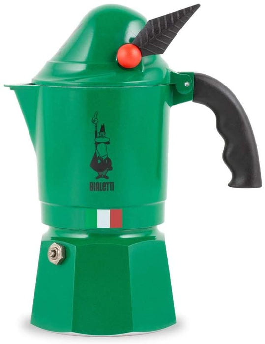 Bialetti Moka Express Alpina, 3-Cup Stovetop Espresso Machine, Green