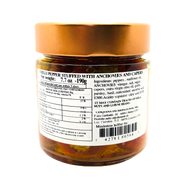 Cinquina Chilli Peppers Stuffed with Anchovies & Capers, 7.7 oz | 190g