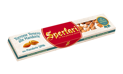 Sperlari Soft Nougat with Almond, Tenero Mandorla, Superior Quality, 3.5 oz - 100g