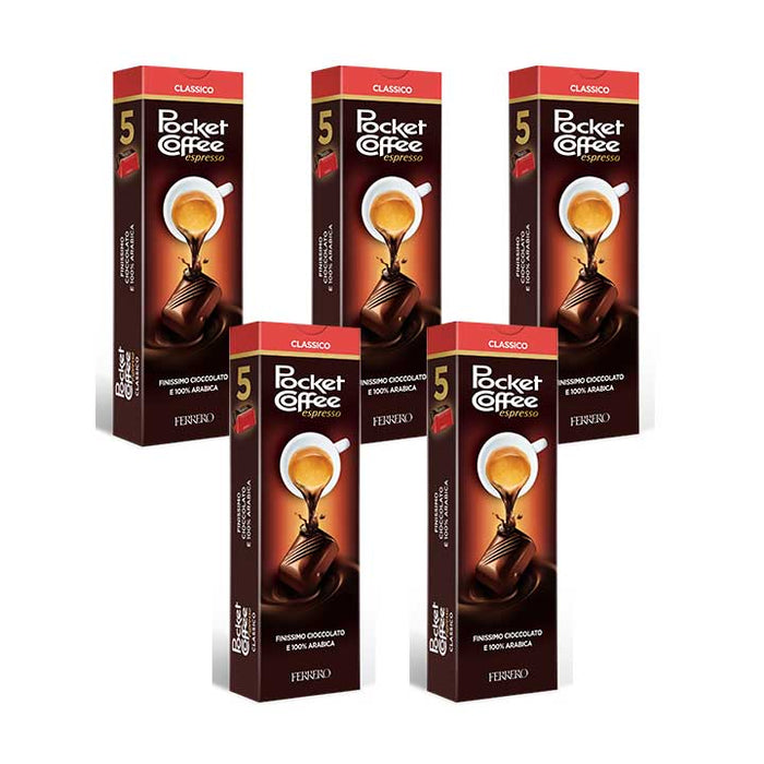  Ferrero Pocket Coffee Made in Italy 5 Packs of 5