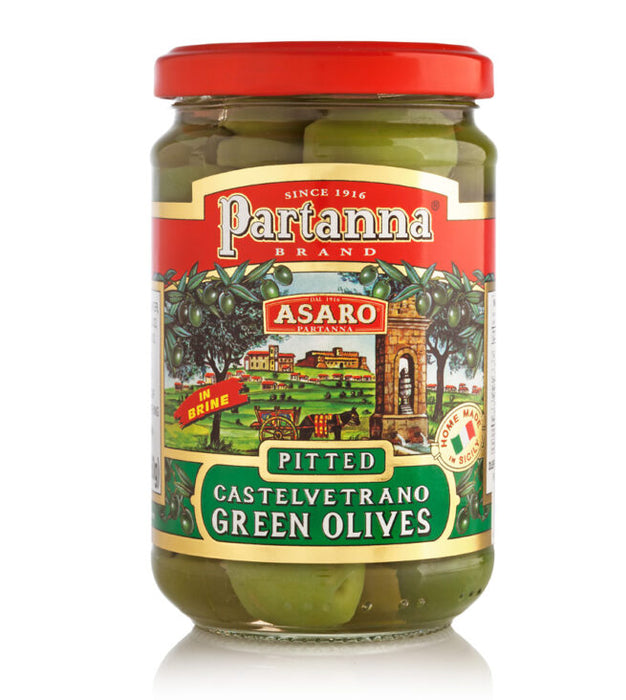 Partanna Pitted Castelvetrano Green Olives, 9 oz | 260g