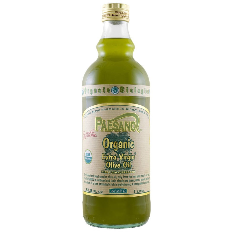 Paesano Usda Organic Sicilian Extra Virgin Olive Oil, 33.8 oz | 1 Liter