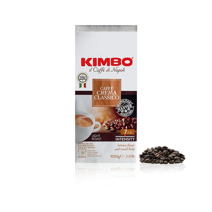 Kimbo Espresso Crema Classico Beans, Light Roast, 2.2 Lbs Bag