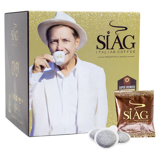 Siag Italian Coffee 150 Ese Pods Espresso in Filter Paper - 50% Arabica and 50% Robusta -Blended and Roasted in Italy - Miscela ORO Cremoso