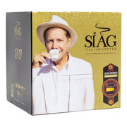 Siag Italian Coffee 150 Ese Pods Espresso in Filter Paper - 50% Arabica and 50% Robusta -Blended and Roasted in Italy - Miscela ORO Cremoso