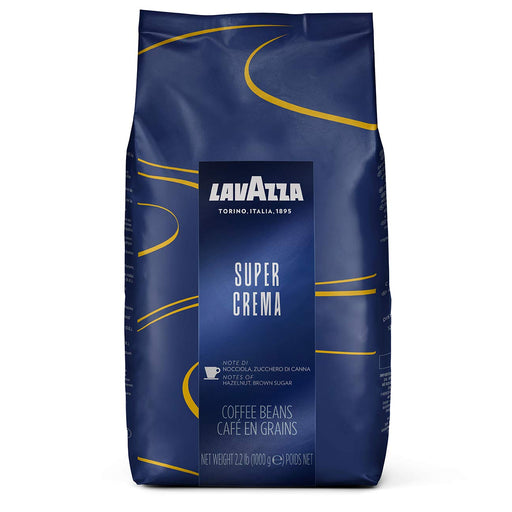 Lavazza Super Crema Whole Bean Coffee Blend, Medium Espresso Roast, 2.2 Pound