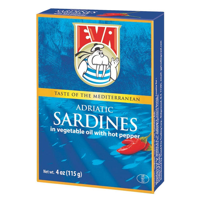 Podravka Eva Sardines in EVO with Peppermint and Chili, 4 oz | 115g