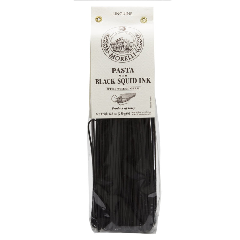 Morelli Pasta Linguine al Nero di Seppia, Linguine with Cuttlefish Ink, 8.8oz | 250g