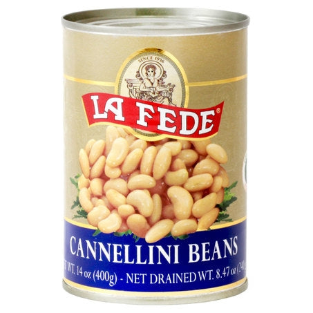 La Fede Italian Cannellini, White Kidney Beans, 14 oz | 400g Can