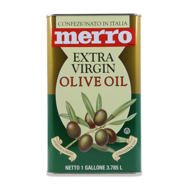 Merro Extra Virgin Olive Oil, 1 Gallon Tin — Piccolo's Gastronomia