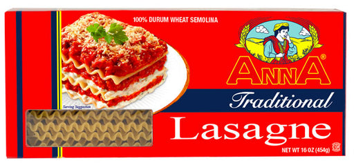 Anna Lasagne Pasta, 1 lb | 453 g