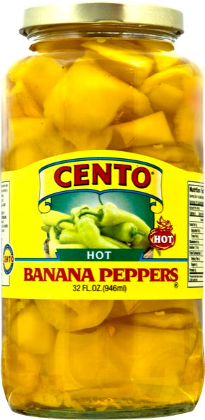 Cento Hot Banana Peppers, 32 fl oz