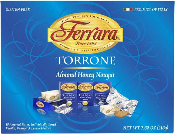 Ferrara Traditional Italian Torrone, Soft Nougat 6.35 oz, 18 pieces