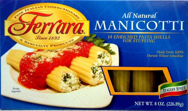 Ferrara Manicotti Pasta, 8 oz | 227g