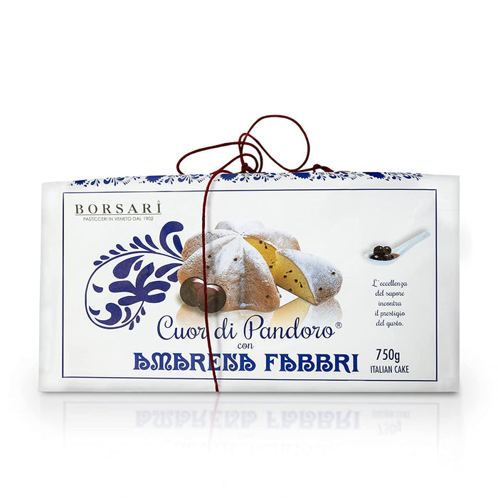 Borsari Cuor di Pandoro With Amarena Fabbri Cherries, 26.45 oz | 750g