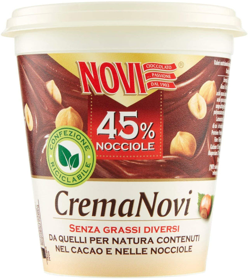 Novi CremaNovi Hazelnut Cream 45% Chocolate Hazelnuts, 200g