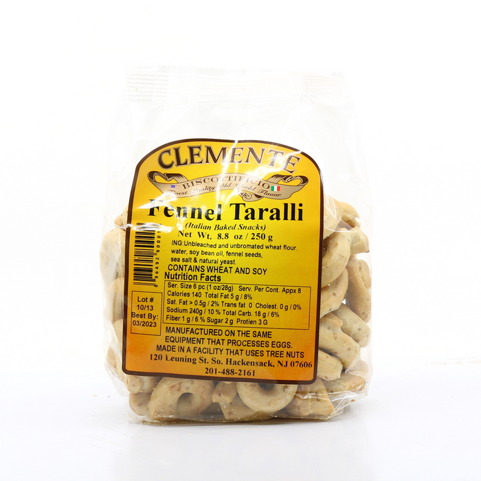 Clemente Biscottificio Original Fennel Taralli, 8.8 oz | 250g