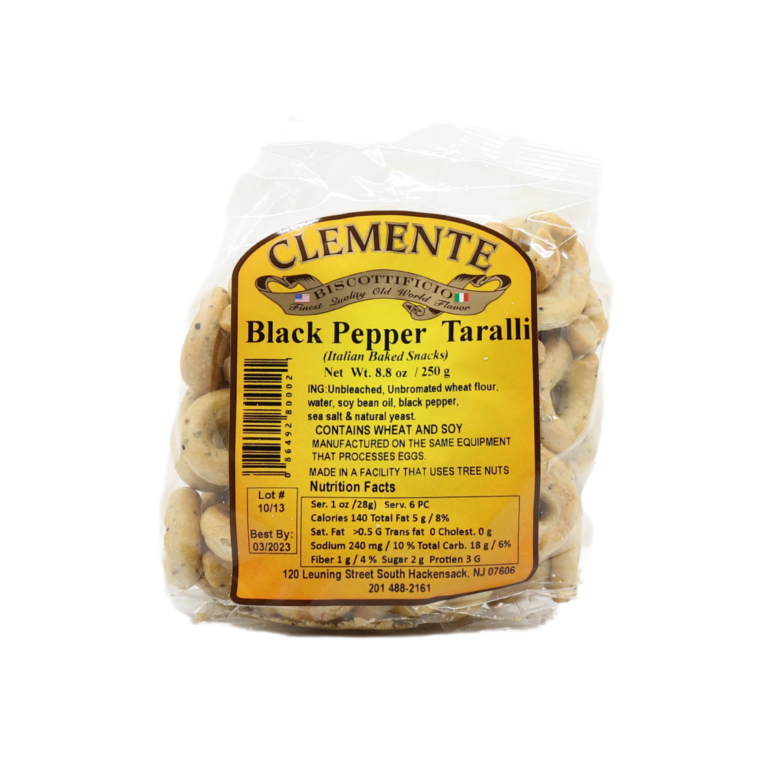 Clemente Biscottificio Original Black Pepper Taralli